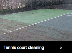 Tennis court cleaning services by Elliott Courts