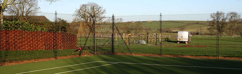 Elliott Courts tennis court fencing deters moss on tennis courts