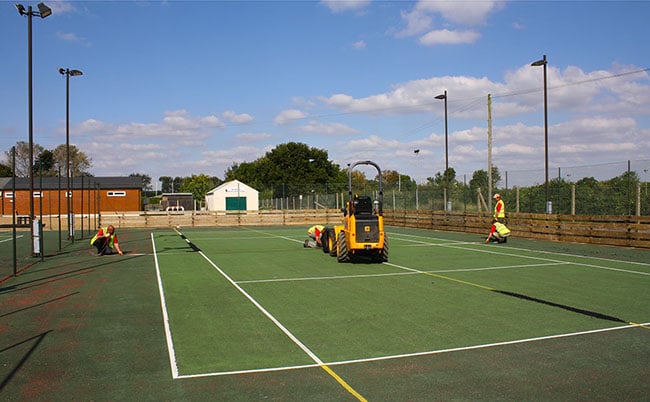 Tennis court construction - Elliott Courts - EnTC