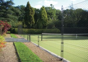 Elegant tennis court fencing from EnTC - Elliott Tennis Courts